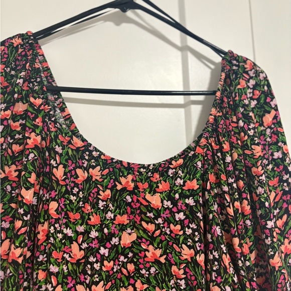 Como Blu Floral Off‎ the Shoulder Summer Top Half Sleeve Shirt Plus Size 2X - Picture 3 of 7